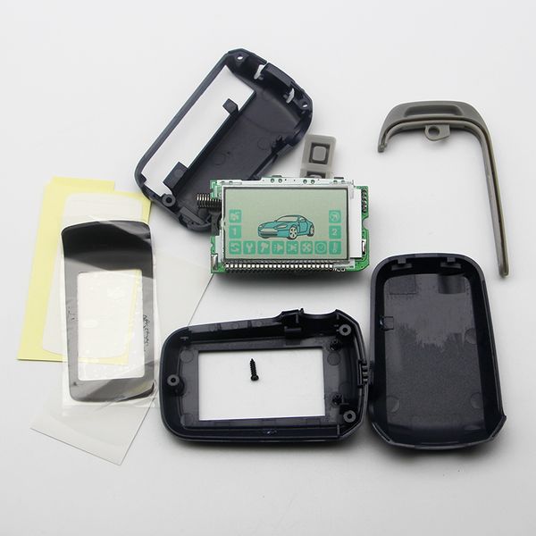 

russia a92 lcd key remote controller transmitter with case cover for starline a92 two way car alarm system fob chain keychain