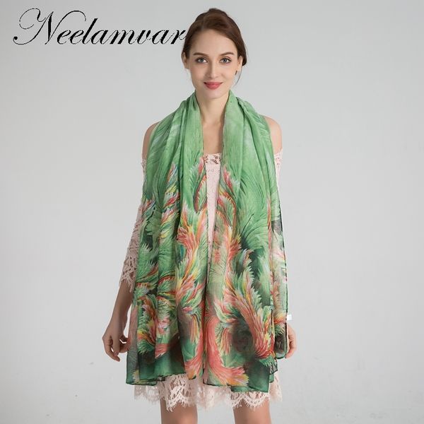

neelamvar fashion women scarf voile leaves print scarf wraps shawl soft scarves female tippet foulard cachecol shawl 6 colours, Blue;gray