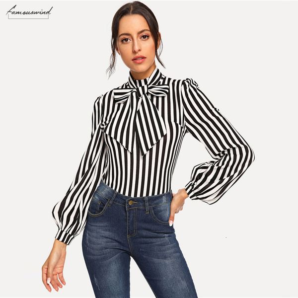 

elegant blouses black and white stand collar tie neck women autumn solid casual weekend workwear minimalist