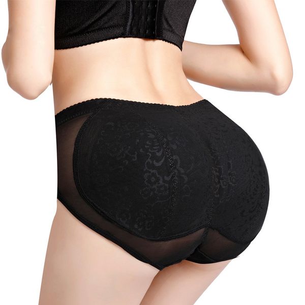 

women butt lifter lingerie underwear padded seamless butt hip enhancer shaper panties push up buttocks briefs body shaping, Black;white