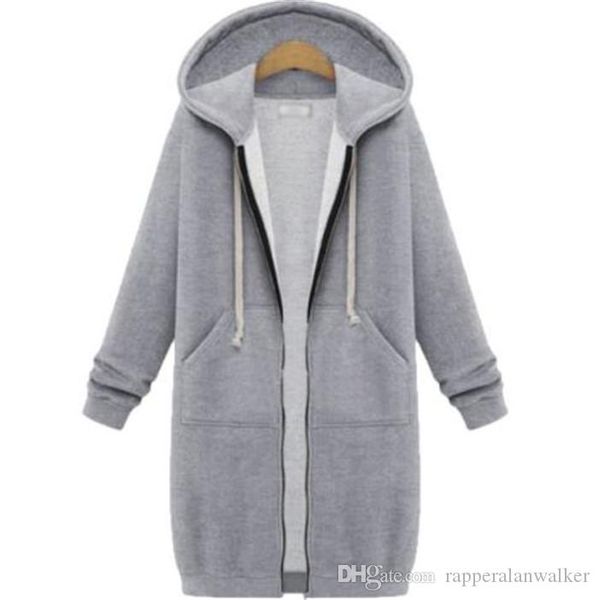 

womens autumn hoodies cardigan long sleeve solid color female clothing fashion style fleece casual apparel, Black