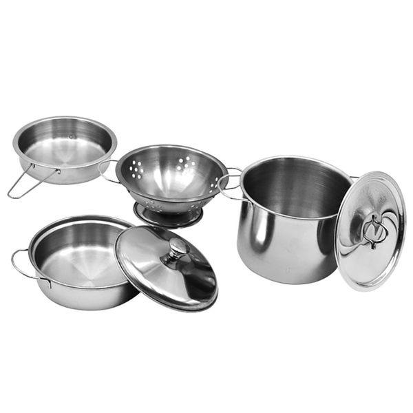 

children's mini kitchen cooking toy set children's play house kitchen toys set stainless steel kitchen utensils set