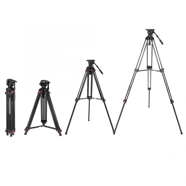 

professional pgraphy dv video camera tripod dslr camera aluminum alloy 1.8m tripod with hydraulic damping head