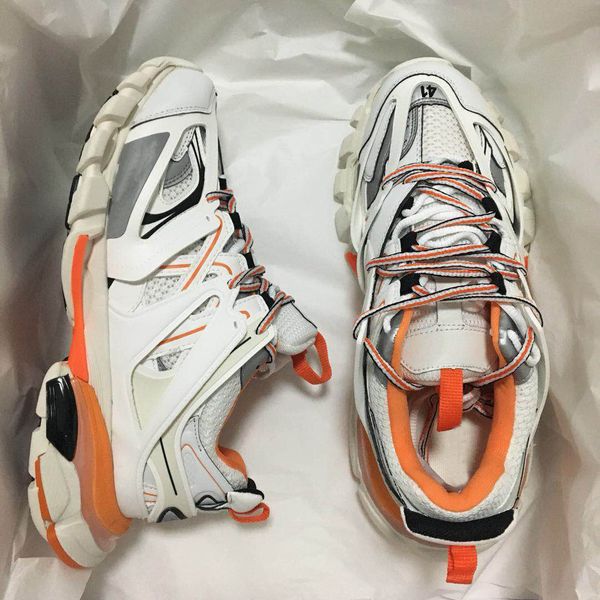 

triple s track 3.0 casual shoes man woman sneaker lace-up mixed colors fashion lace up grandpa trainer shoes chaussures de sport, Black
