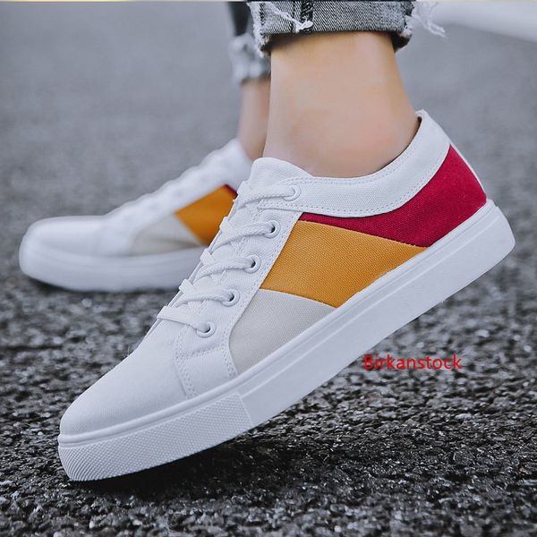 

2020 men fashion canvas sneakers black white blue grey red khaki mens casual shoes out jogging walking style 4