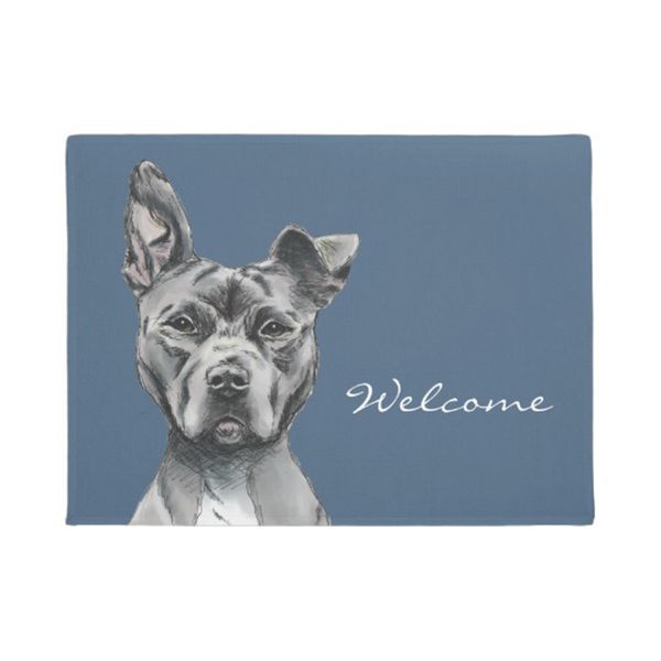 Pit Bull Dog Welcome Doormat Home Decoration Entry Non Slip Door