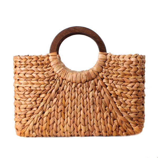 

женщины vintage ротанг сумка женского bohemian summer beach соломенные сумки lady simple weave сумка ручной работа повседневный большой tote