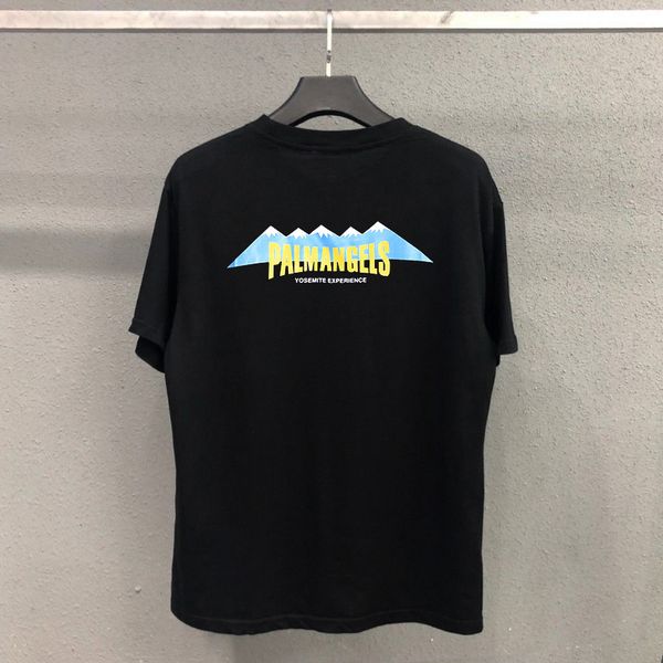 

Palm Angels Mens Summer Tshirt Mountain Printing Short Sleeve Round Neck Casual Style Designer Tshirt Asian Size M-XL