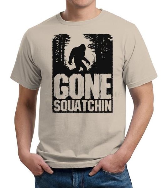 

gone squatchin t-shirt 2019 new streetwear men's short-sleeved t-shirt, White;black