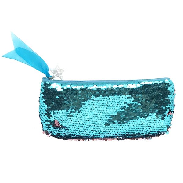 

summer women cosmetic bag fashion sequins female makeup pouch pencil case student pencil bags school