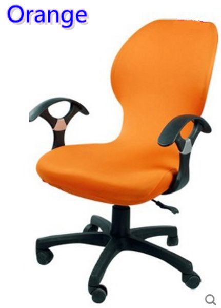 

orange colour lycra computer chair cover fit for office chair with armrest spandex cover decoration wholesale