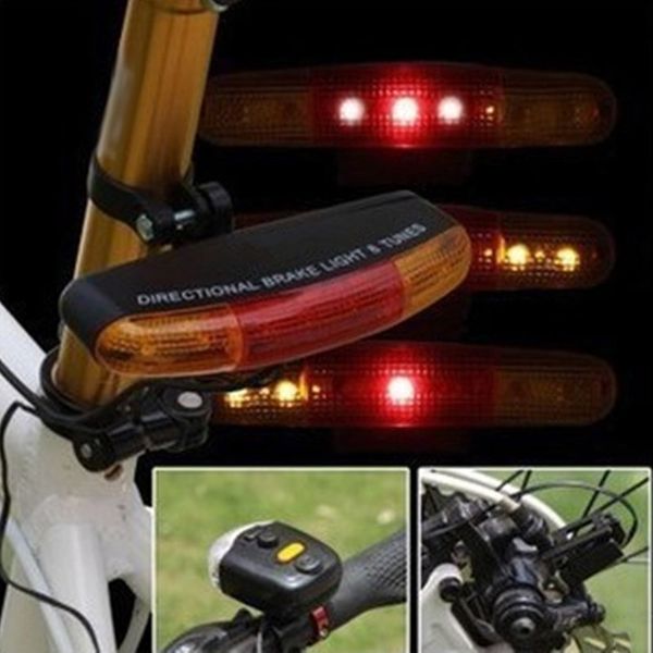 

3 in1 7 led bicycle bike rear tail turn signal brake light horn safety lamp lt88