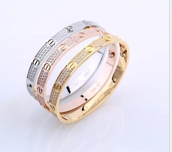 

bracelet classic 18k star studded three rows of lovers' one line nail bracelet, Golden;silver