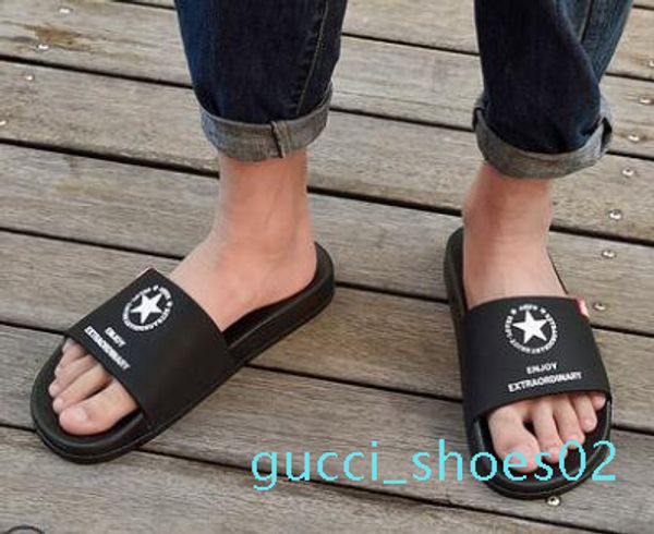

2018 325 10 black indorr men slipper lightweight men shoes solid color big size g02