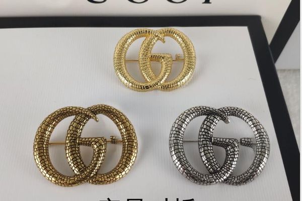 

new style letter brooch seiko personalized brooch, Golden;silver