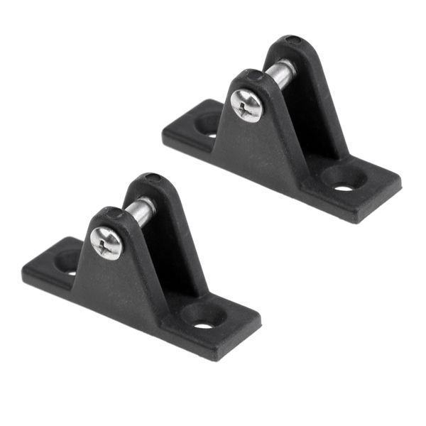 

black boat kayak angled deck hinge mount nylon fitting hardware with