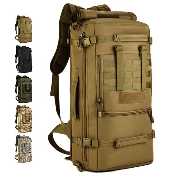 

2019 50l tactical backpack camping bags mountaineering bag men's hiking rucksack travel backpack