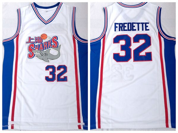 Jimmer Fredette #32 Shanghai Sharks Herren-Basketball-Trikot-Weiß S-2xl All Ed Sports Shirt Großhandel Drop Versand