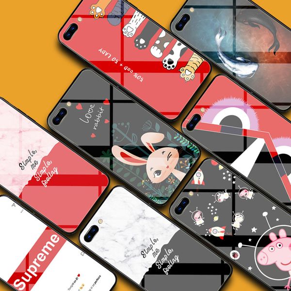 

Luxury clear de igner phone ca e for iphone x max xr tempered gla ca e 7 8 x 6 plu back cover