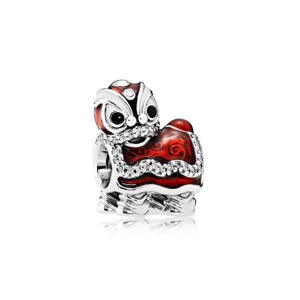 

новый 100% стерлингового серебра 925 1: 1 аутентичные 792043cz китайский лев танец браслет оригинальные женщины ювелирные изделия, Black