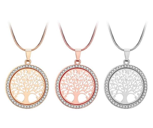 

necklace tree of life pendant necklace european and american personality hollow peace tree necklace wy383, Silver