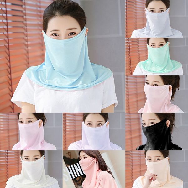 

ykeas outdoor cycling protection scarf triangle bicycle scarf bandana uv headband outdoor sunscreen riding face mask men's sportswear, Black