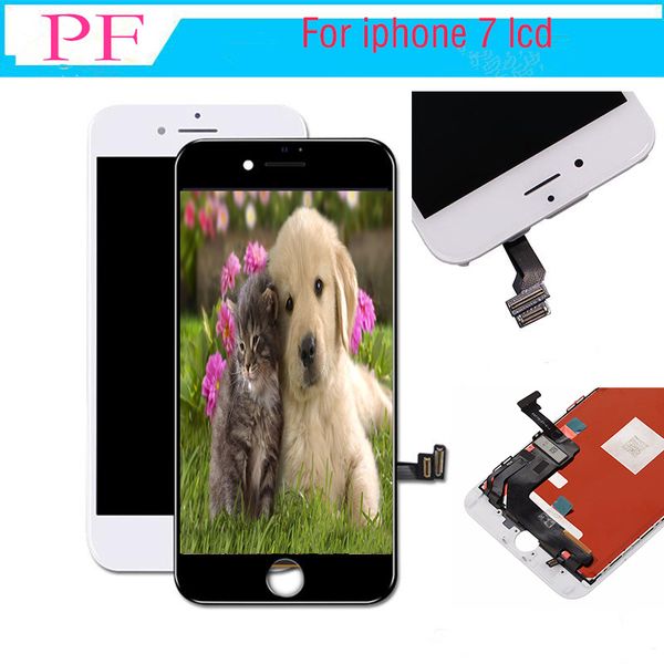 

grade +++ tianma glass for iphone 7 grade a +++ black lcd display with touch screen digitizer assembly & dhl shipping