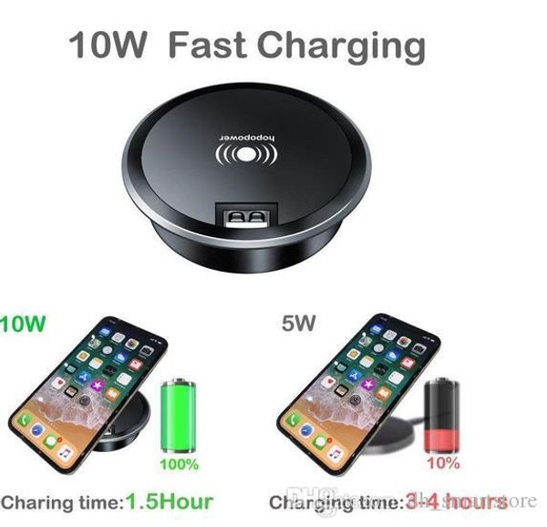 

good deskembedded wireless charger 5v 2a usb output charger for samsung s9 s8 iphone x cell phone desk qi charging pad fast charger