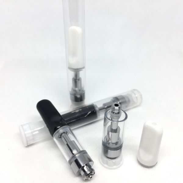 

TH205 Пустой Vape Pen Картриджи Упаковка 0.5ml 1мл Стеклокерамика густое масло Dab Ручки Wax Испаритель 510 Thread картридж Тележки Форсунка Ecig