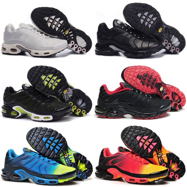 

2018 newert mens running shoes tn shoes men plus txt tn black shoes lace sneakers size us 7-12, White;red