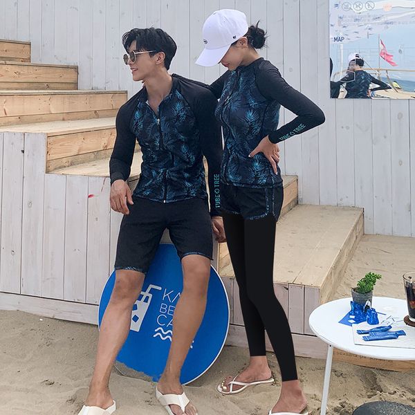 

swimsuit bikini suit sport women bathing suits 2020 womens surf swimwear tankinis swinmsuits women's rash guard couple men long
