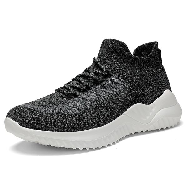 

tennis shoes for men spring breathable comfortable mesh lace-up flat jogging walking athletic male brand sneakers