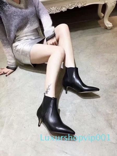 

designer shoes, the most popular italian knife cut leather face party bridal pointed boots, wear-resistant stiletto fashion shoes, Black