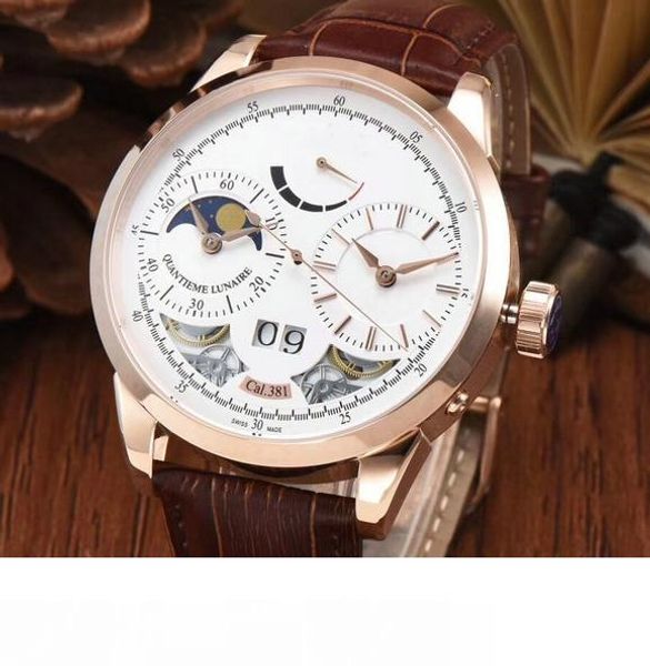 

2019 new leather automatic movement men designersport men's mechanical stainless steel watch mens self-wind luxury watches wristwa, Slivery;brown