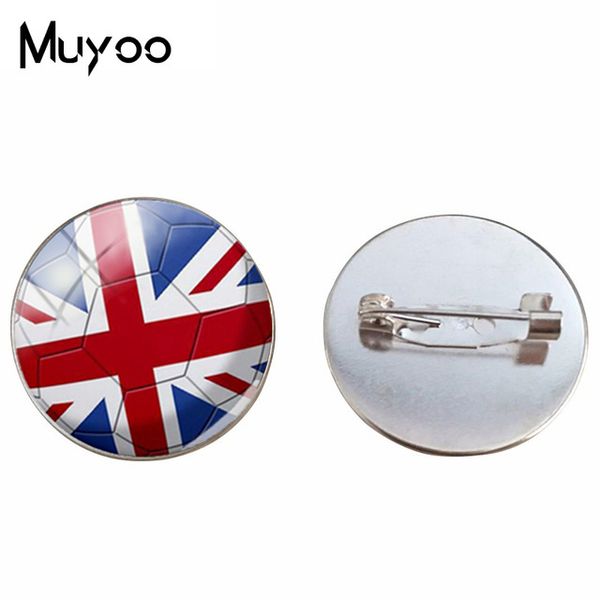 

2019 new style soccer ball brooch pin football brooches glass dome pins gifts sports fans soccer brooch handmade jewelry, Gray