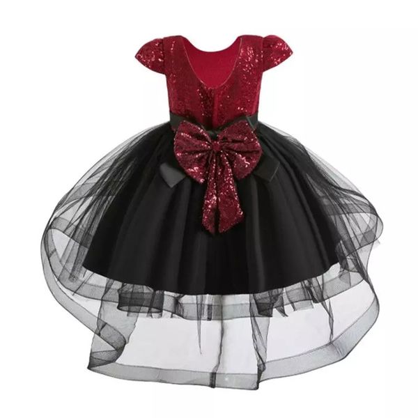 

christmas new year dress girls clothes super star design baby girls dress party for children clothing tutu birthday, Red;yellow