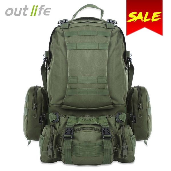 

outlife 50l outdoor backpack molle tactical bag rucksack camping hiking bag trekking backpack camouflage sport men