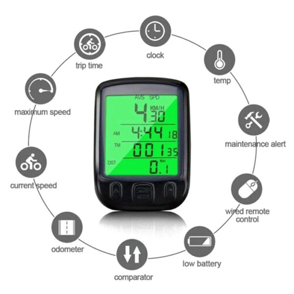 

bike lcd digital cycling speedometer computer bicycle backlight screen display odometer waterproof