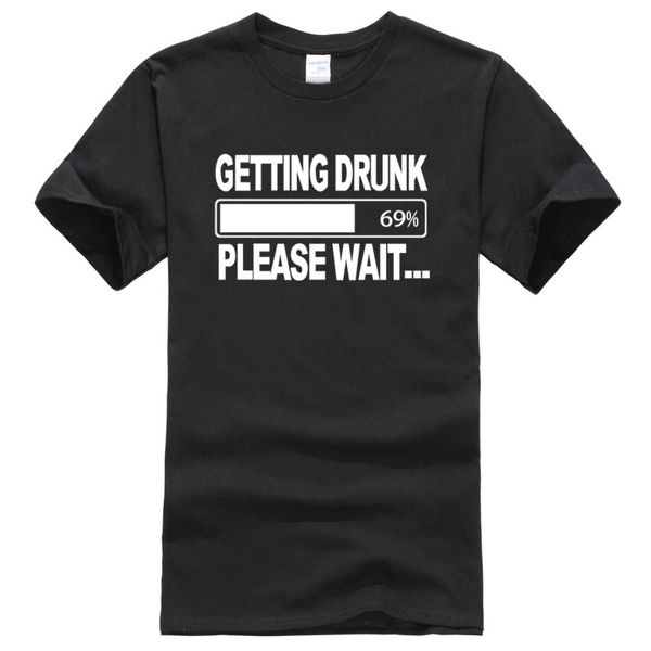 

2019 summer men's t-shirts getting drunk funny t shirts cotton t-shirt various colours available homme fitness t shirt men top, White;black