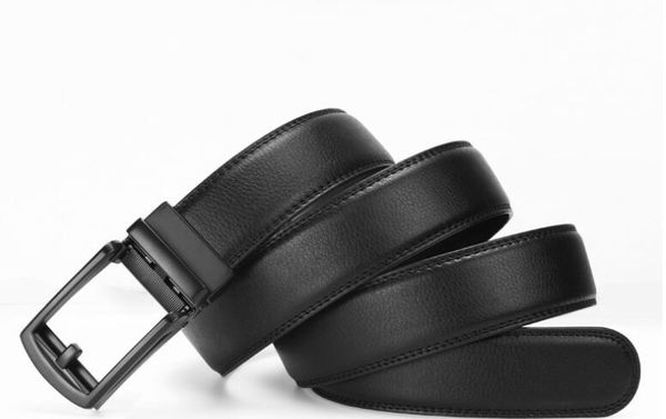 

2018 selling men's belt style genuine cowhide belt automatically buckle leather business leisure brand belt wholesale, Black;brown