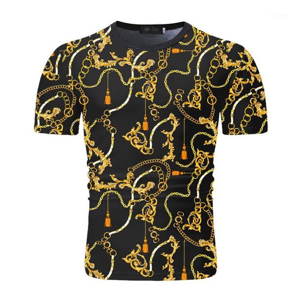 

мода лето с коротким рукавом панелями мужские тройники повседневная мужская одежда 3d цепи печати мужские дизайнерские футболки, White;black