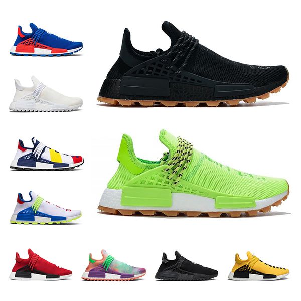 

fashion human race running shoes nerd black blank canvas pharrell williams mens trainer women sneaker sports shoe size 5.5-12