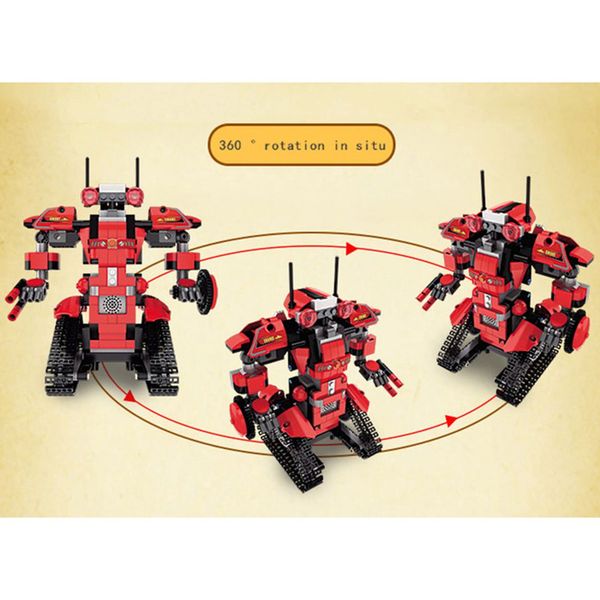 

392pcs m1 4ch remote control diy rc building blocks robert robot toys creative bricks with 360rotate in situ for gift kids