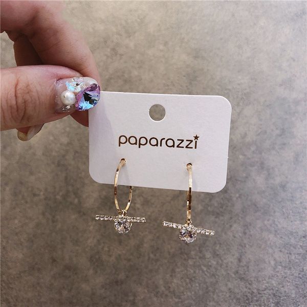 

south korea's new temperament design sense earrings word niche wild earrings female, Silver