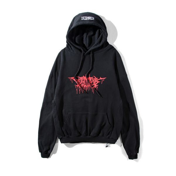 

vetements black men hoodies printed streetwear loose casual long sleeve streetwear hip hop casual designer sweatshirts s-xl