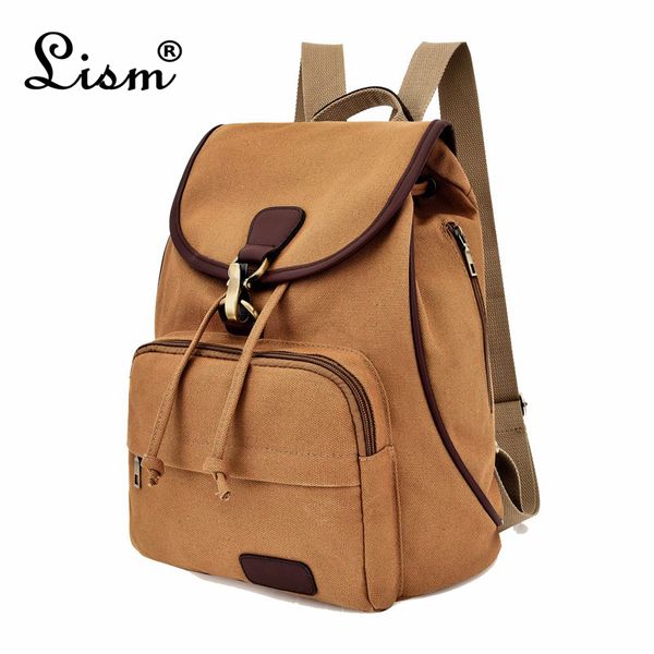 

drawstring backpack 2019 new 5-color casual canvas bag boy and girl with the college style travel holiday essential