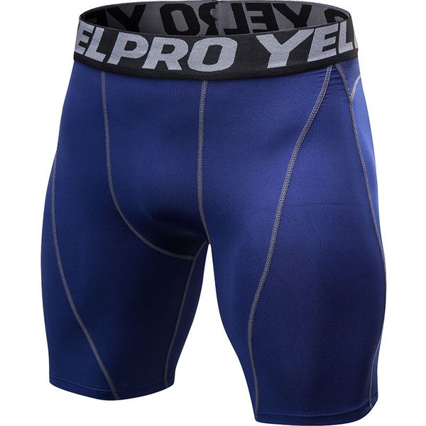 

2020 men quick dry compression short running tights men's gym fitness sport leggings running shorts male underwear sport shorts, Black;blue