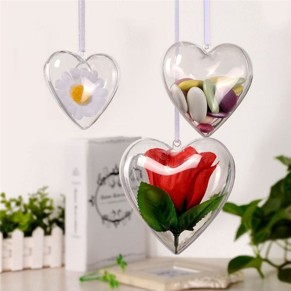 

5pc heart christmas ball clear plastic new year decorations christmas ball ornaments tree adornos de navidad para casa #f#40at6