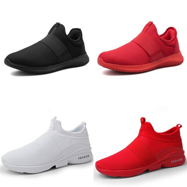 

mixidelai big size spring summer mens shoes breathable mesh sneakers casual shoes slip on loafers men's shoes zapatillas hombre, Black