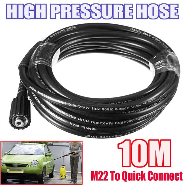 

new 10m 5800psi pressure washer hose m22 to c clip fit trigger-gun for karcher k series car cleaning water washing spray-gun